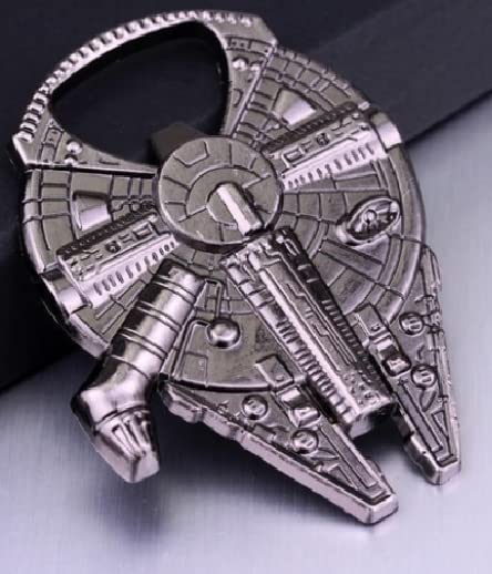 Han Solo's Millennium Falcon Bottle Opener - Stainless Steel Star Wars Spaceship Design (60 x 48mm) - Perfect Gift for Star Wars Fans - Use for Beer, Soda & Home Bar Accessories