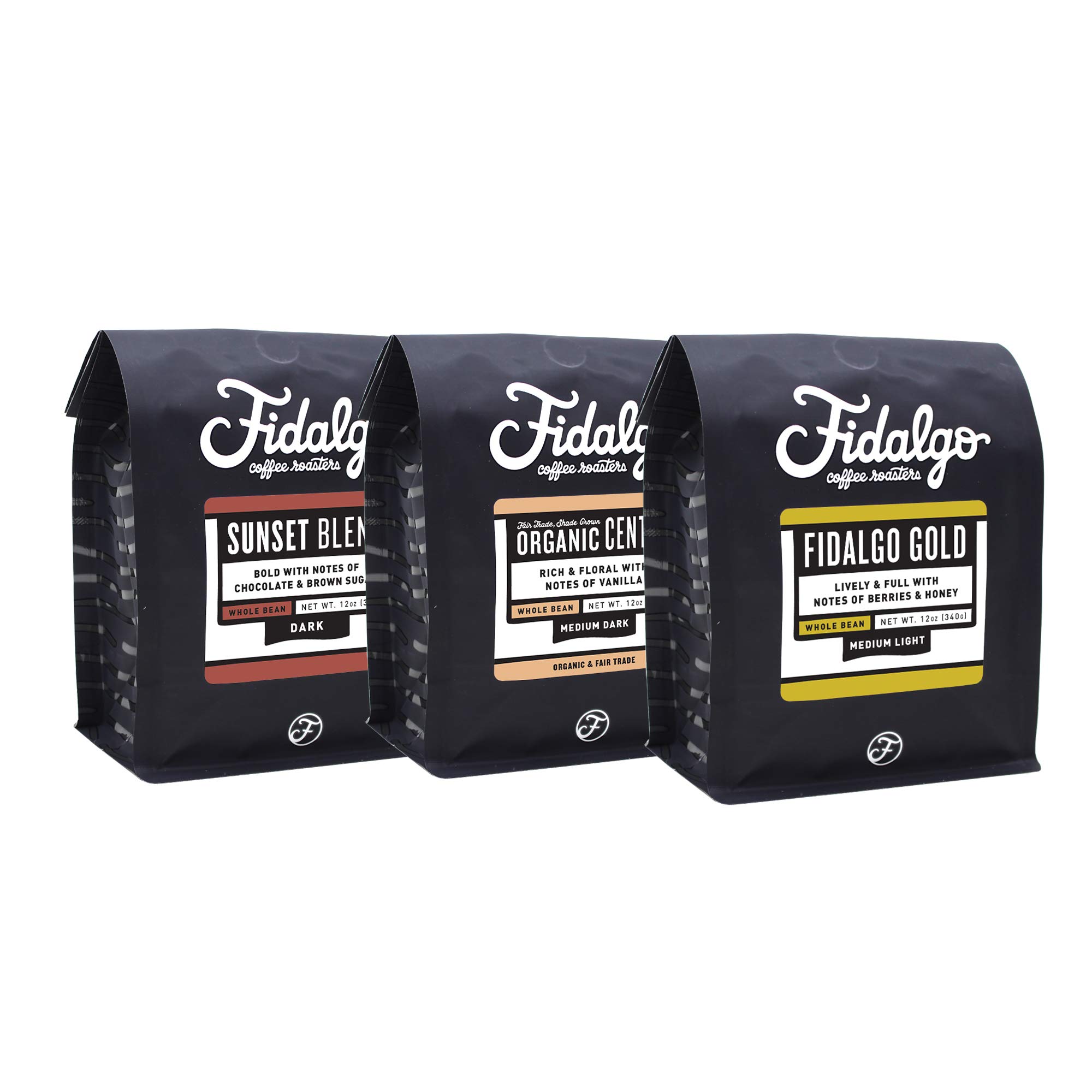 Premium Fidalgo House Blends Whole Bean Coffee Value Pack - Fresh Roasted Arabica Beans for Drip, French Press & Espresso - Perfect for Home Brewing, Office & Gifting
