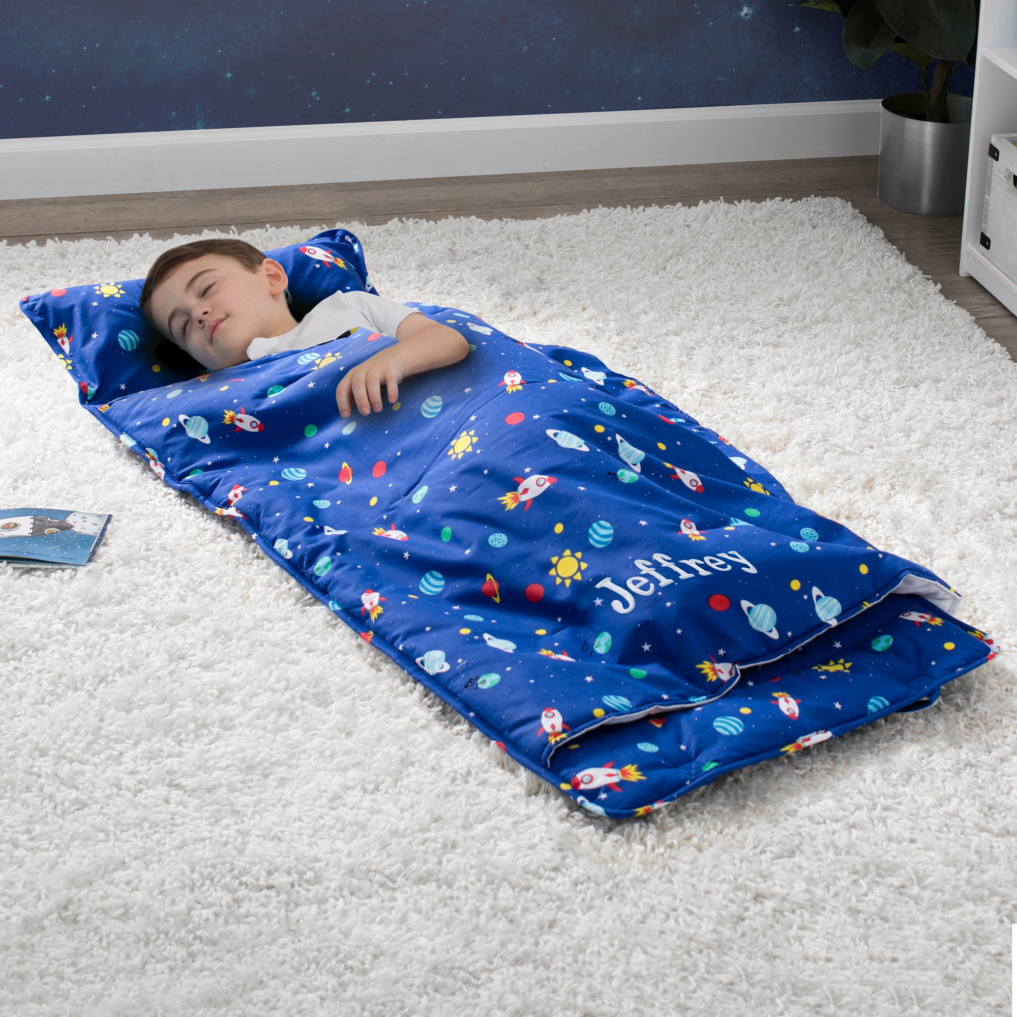 Personalized Nap Mat with Pillow & Blanket for Toddlers & Kids - Soft Portable Sleeping Mat for Daycare, Preschool & Travel