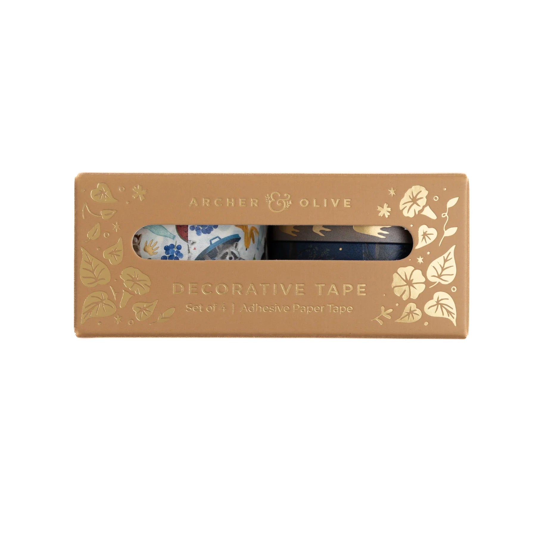Archer and Olive Radiant Raccoon Washi Tape Set - 12 Rolls Decorative Japanese Paper Tape for Journaling, Scrapbooking & Planner Decor - Perfect for Bullet Journals, DIY Crafts & Gift Wrapping