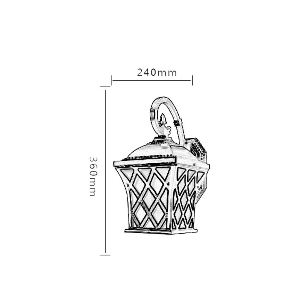 E27 Wall Mounted Up Down Light - Waterproof Aluminum Outdoor Garden Landscape Lamp with Retro Glass Lantern for Porch, Garage, Yard, and Coach Lighting - Black Bronze Exterior Wall Sconce | Perfect for Patio, Pathway, and Architectural Accent Lighting