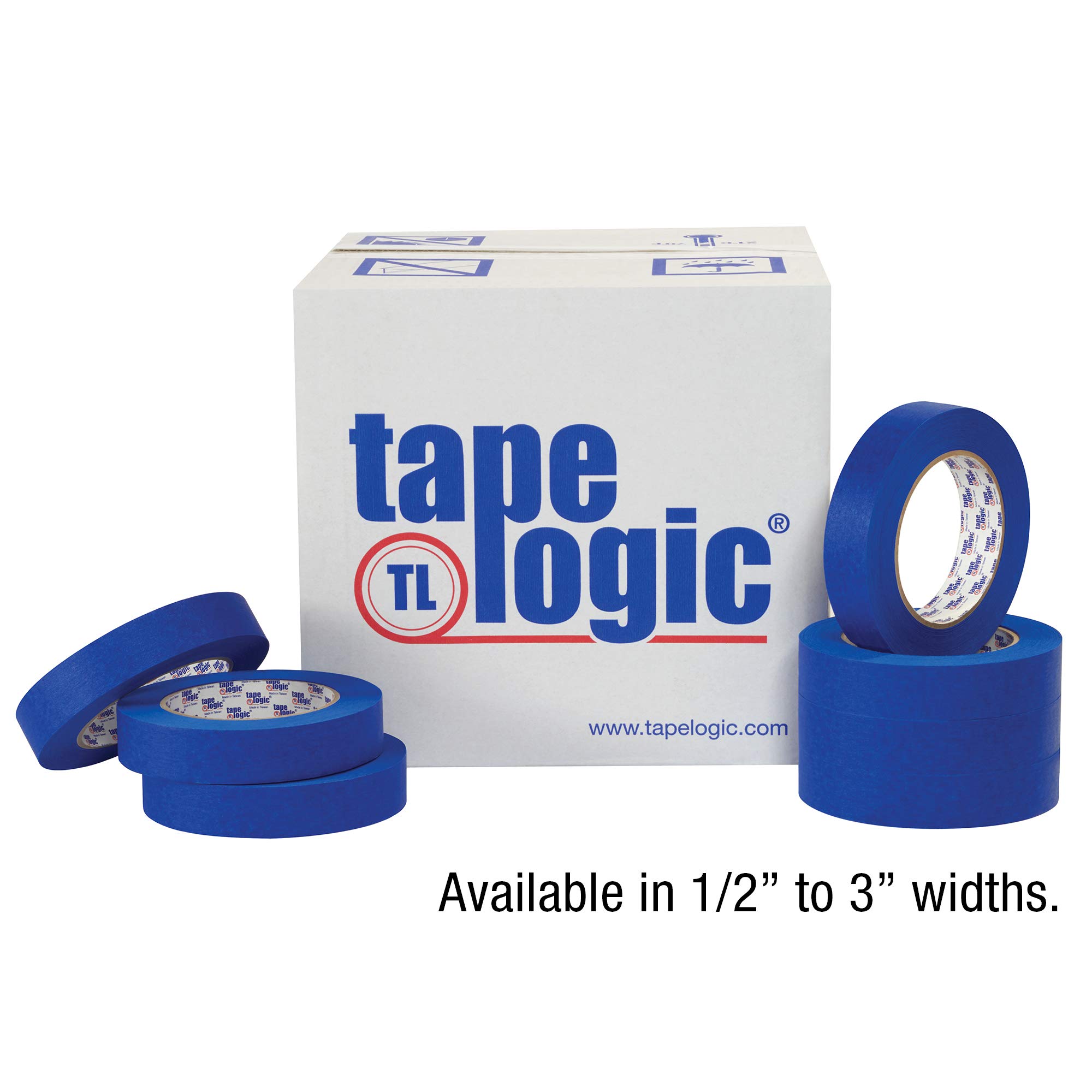 Aviditi Tape Logic 2 Inch x 60 Yards Multi-Surface Blue Painter's Tape - 24 Rolls Pack - Easy Removal No Residue - Perfect for Home Painting, DIY Projects & Wall Protection