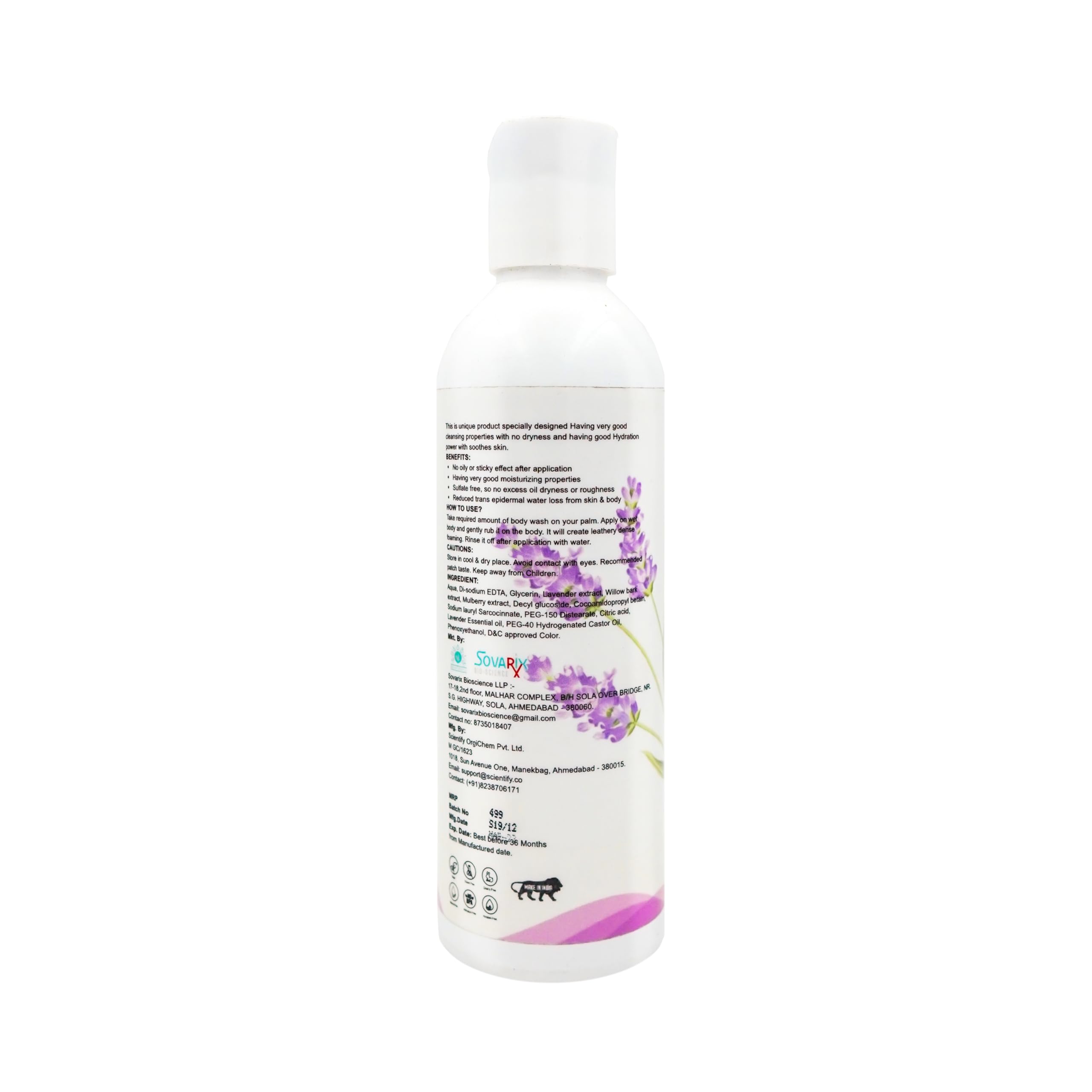 Soviderma Vitamin E Body Wash for Glowing Skin - Deep Cleansing & Brightening Formula with Lavender | Hydrating Shower Gel for Dry, Sensitive Skin | Perfect for Daily Use & Spa-Like Relaxation