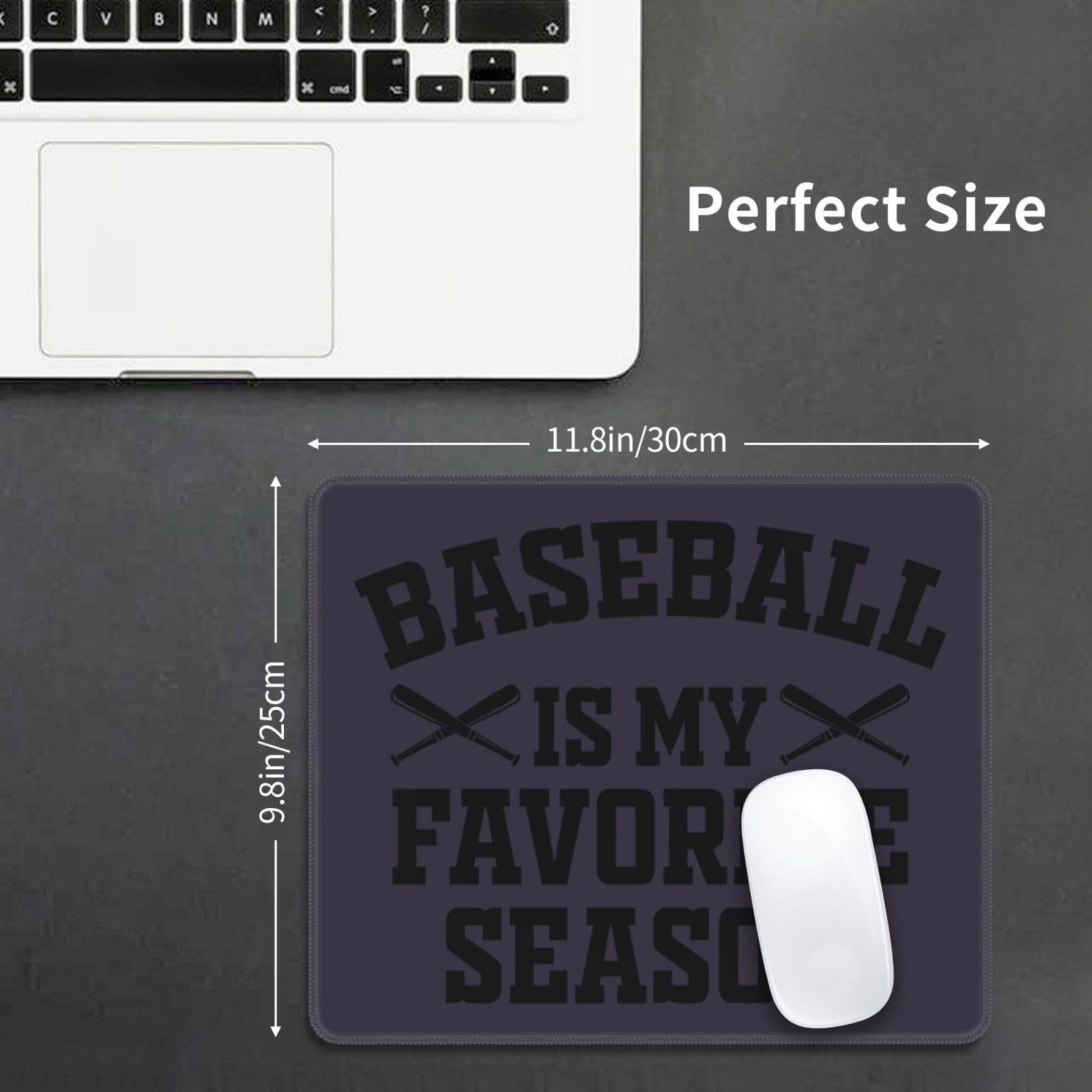 SIYTUAU Baseball Themed Mouse Pad - Waterproof, Non-Slip Rubber Gaming Mousepad (10x12 inches) for Office, Laptop & PC Use - Perfect for Baseball Fans, Gamers & Workstations