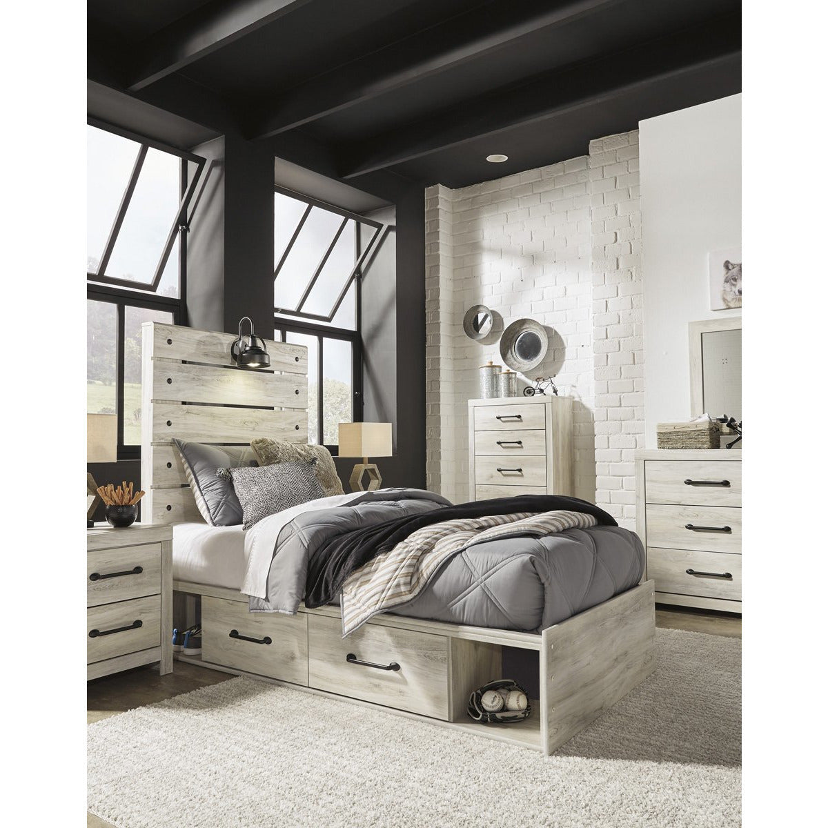 Cambeck Storage Bed - Queen Size Platform Bed Frame with Underbed Storage Drawers, Modern Bedroom Furniture for Small Spaces - Perfect for Apartments, Dorms & Guest Rooms