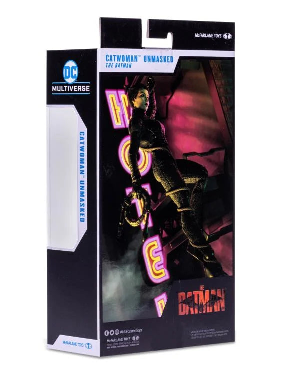 Catwoman Selina Kyle (Unmasked) The Batman DC Multiverse Action Figure by McFarlane Toys - Perfect for Collectors, Cosplay, and DC Comics Displays