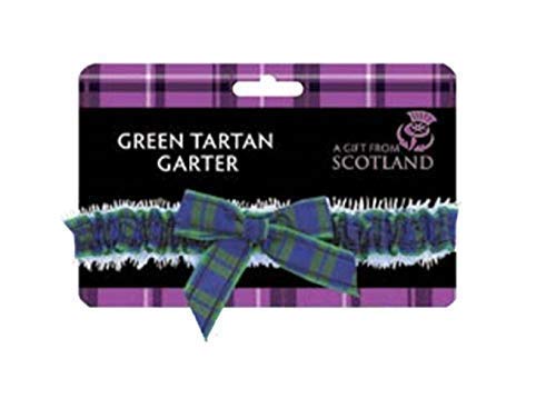Thistle Products Women's Black Watch Green Tartan Garter Belt - Vintage Scottish Style Lingerie Accessory for Weddings, Cosplay & Boudoir Photography
