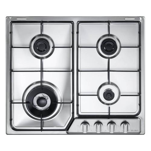 Elba EHS 645D1 SB 60cm Built-In Stainless Steel Gas Hob - 4 Burner Cooktop for Modern Kitchen Cooking | Perfect for Home Chefs & Professional Kitchens