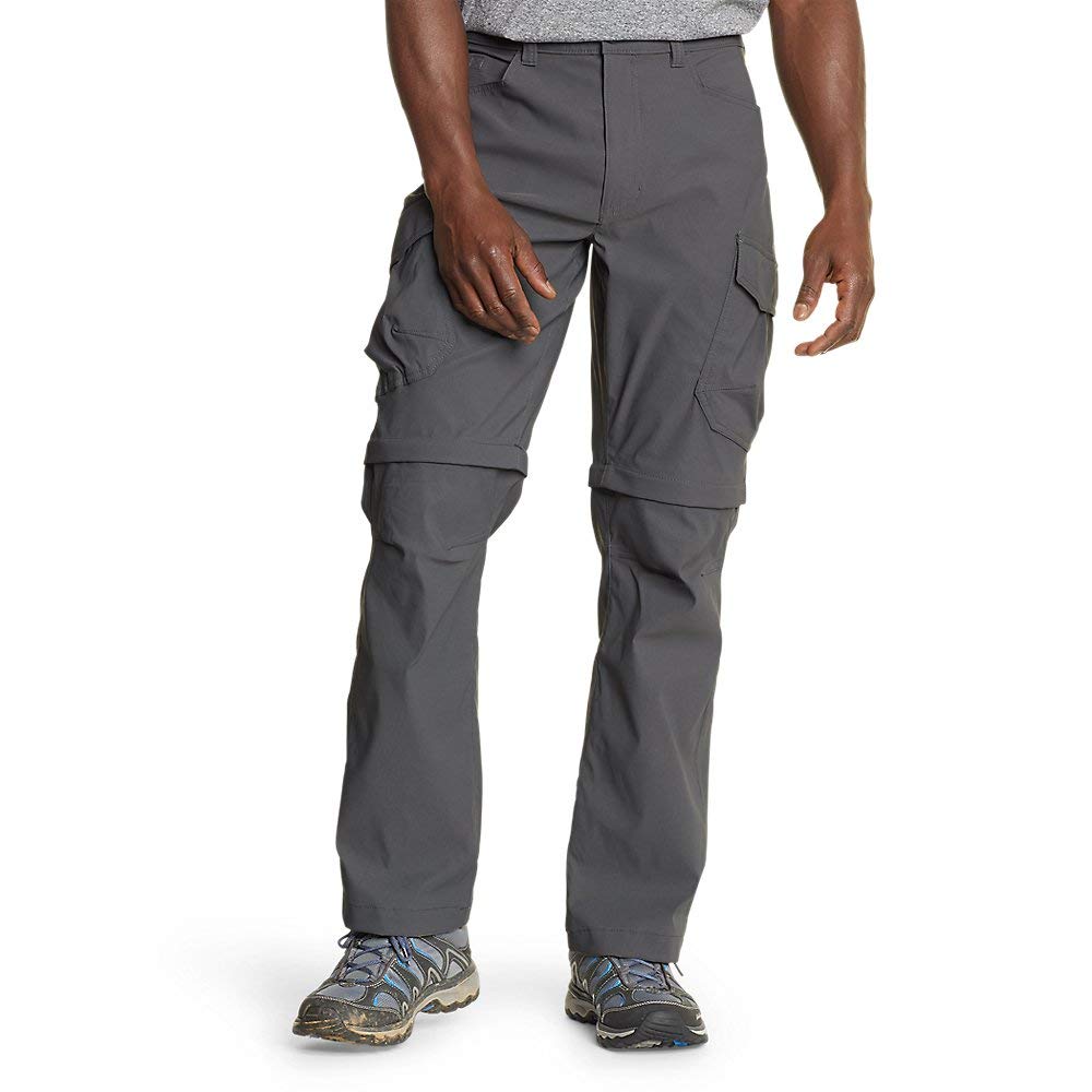 Eddie Bauer Men's Rainier Convertible Pants - Waterproof Hiking & Travel Pants with Zip-Off Legs - Perfect for Outdoor Adventures, Camping & Travel