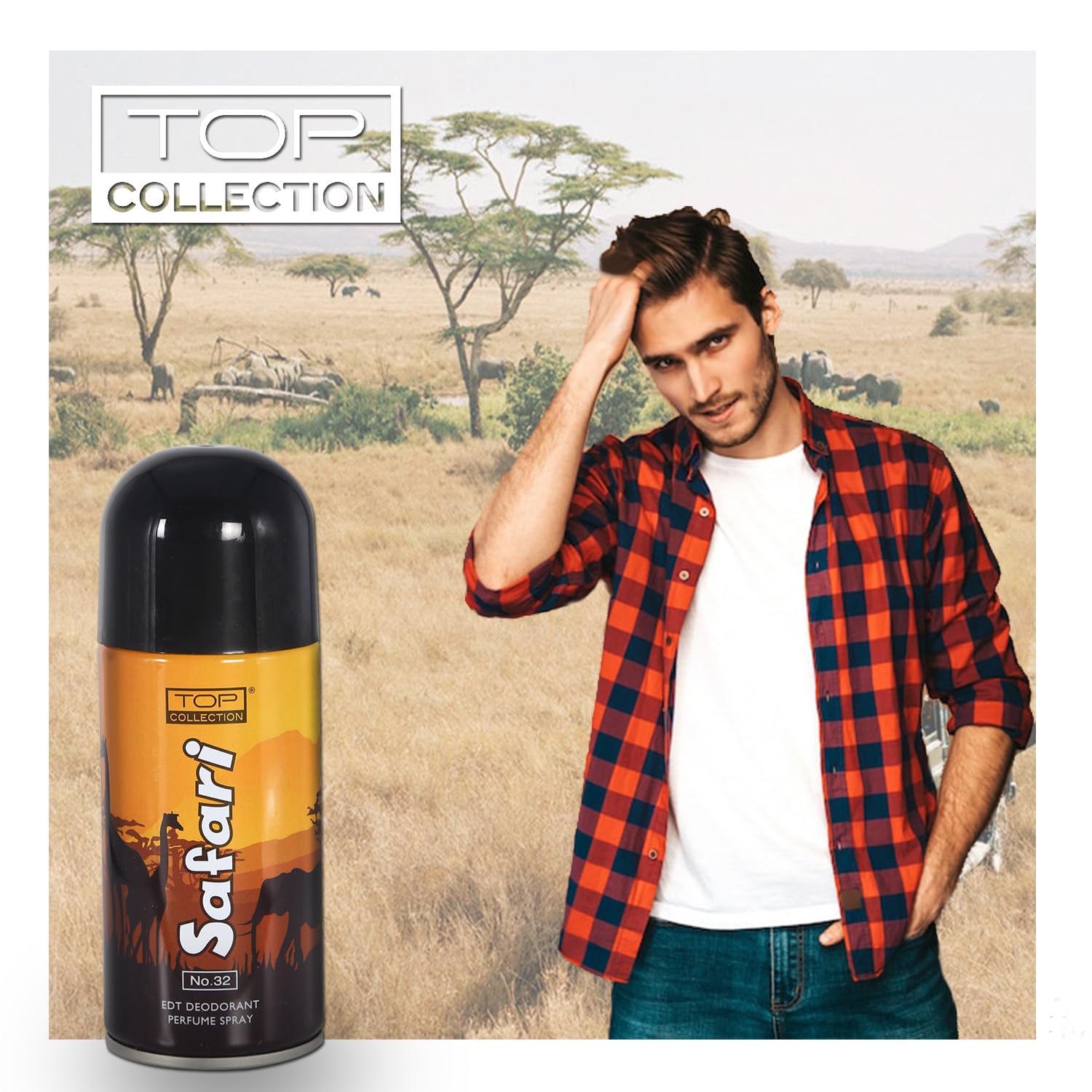Premium Safari Scent Deodorant Perfume Spray - Long Lasting Fragrance for Men & Women, 150ml - Perfect for Travel, Gym & Everyday Freshness