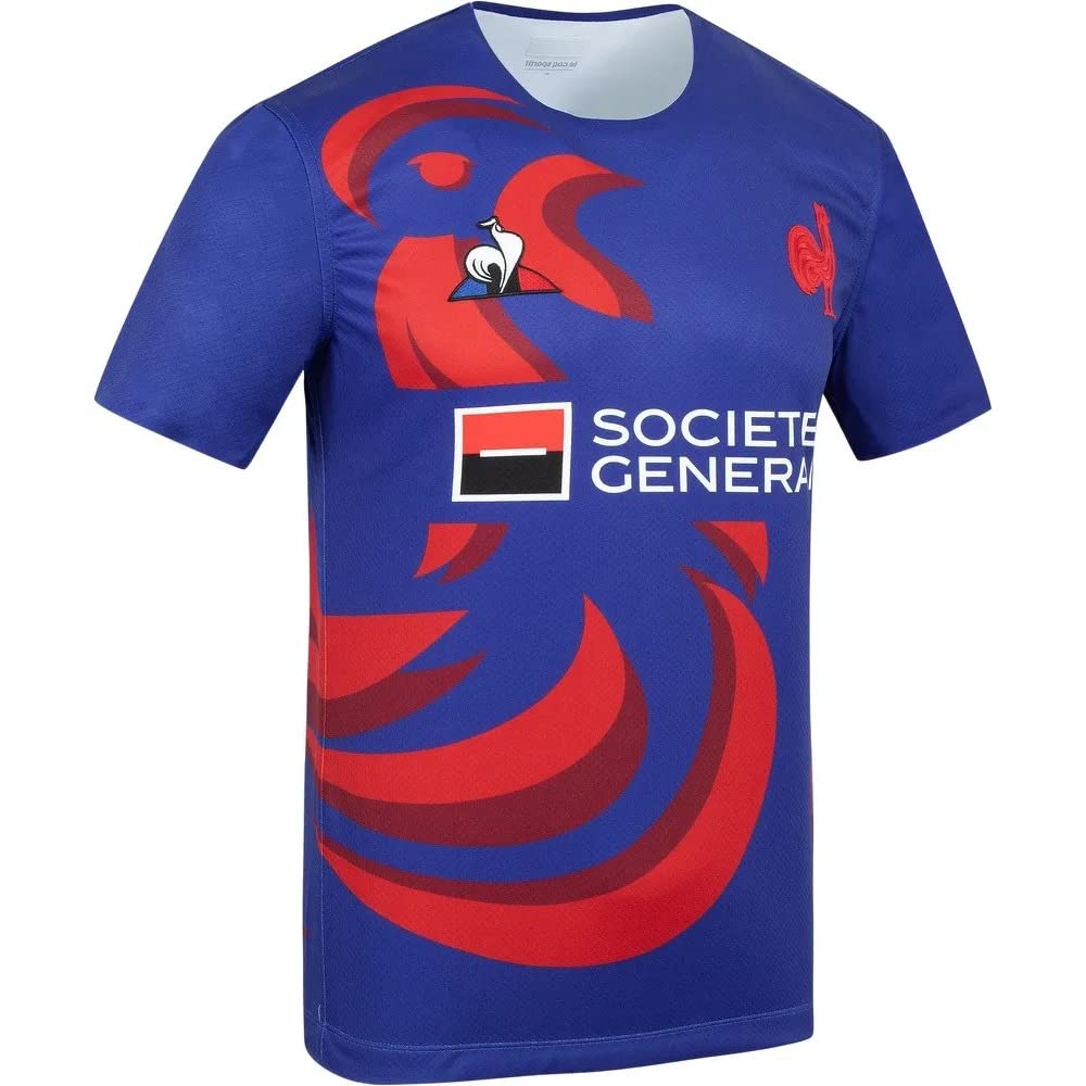 Le Coq Sportif France 7 Home Pro 2020 Soccer Jersey - Authentic Football Shirt for Men - Perfect for Matches, Training & Fan Wear