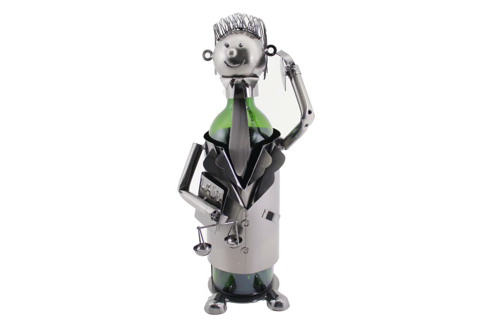 Lawyer Wine Bottle Holder with Justice Scale - Unique Lawyer Gift for Office, Bar, or Home Decor - Perfect for Wine Enthusiasts and Legal Professionals