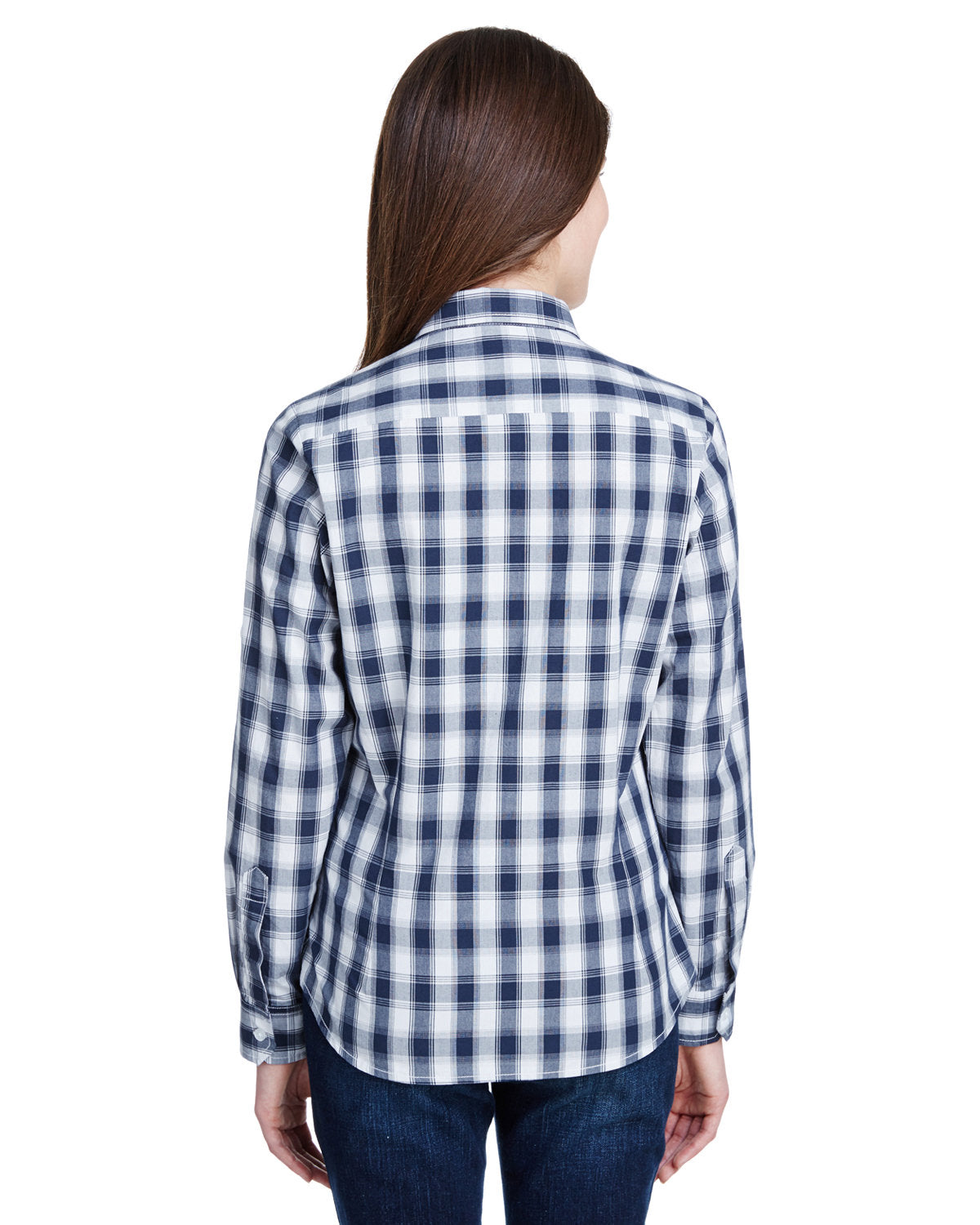 Reprime RP350 Women's Long Sleeve Cotton Checkered Shirt - Artisan Collection | Casual Office Wear & Fall Fashion Layering