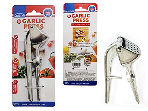 Premium Garlic Press Crusher & Mincer - Heavy Duty Stainless Steel, Ergonomic Design, Easy to Clean & Dishwasher Safe - Perfect for Cooking, Baking & Meal Prep