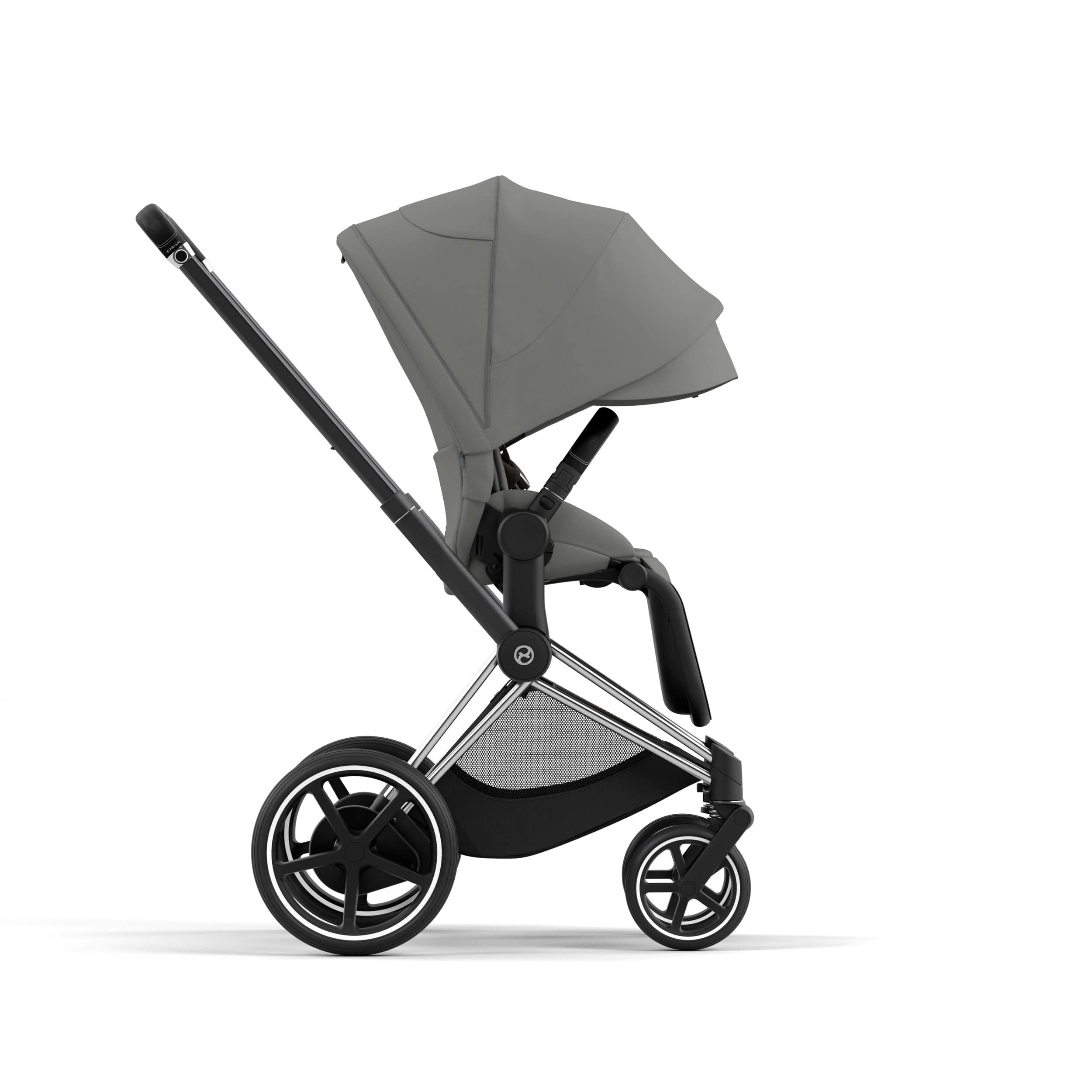 Cybex ePriam 2 Complete Stroller - Lightweight Chrome & Black Baby Stroller for Newborns to Toddlers | Perfect for City Walks, Shopping & Travel
