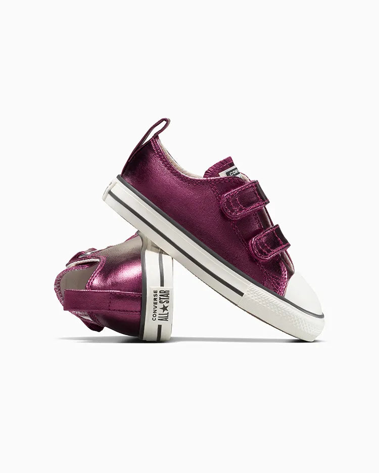 Converse Kids Chuck Taylor All Star 2V Metallic Rose Sneakers - Lightweight Canvas Shoes for Boys & Girls - Perfect for School, Play & Everyday Wear