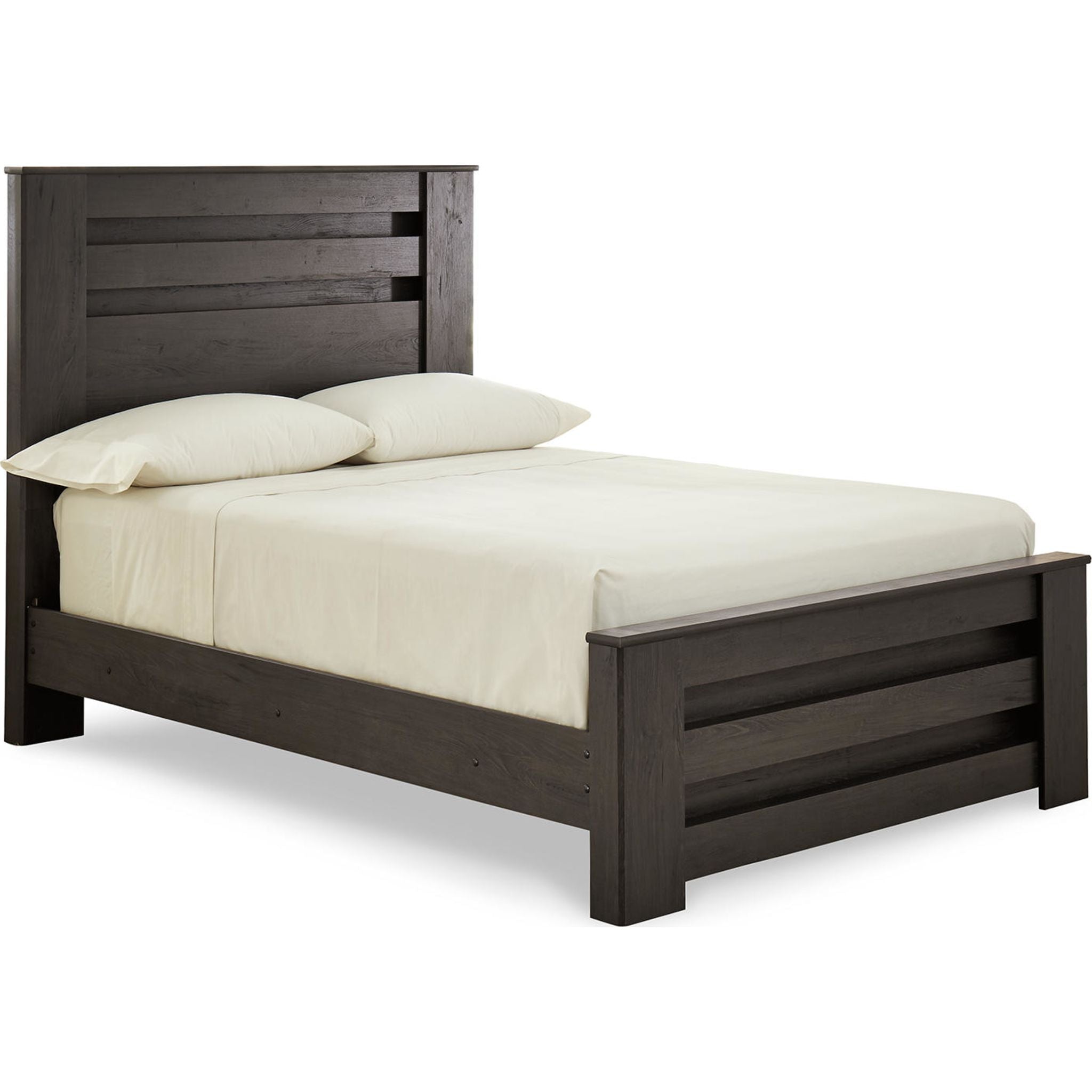 Brinxton Full Panel Upholstered Headboard - Charcoal Grey Fabric Bed Frame for Master Bedroom & Guest Room Decor