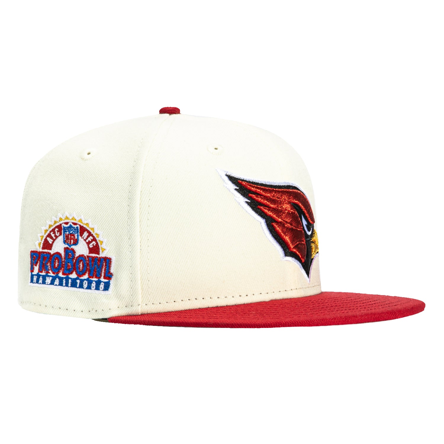 New Era 59Fifty Arizona Cardinals 1988 Pro Bowl Patch Snapback Hat - White & Cardinal Red - Official NFL Licensed Baseball Cap for Men & Women - Perfect for Game Day, Sports Events & Fan Collections