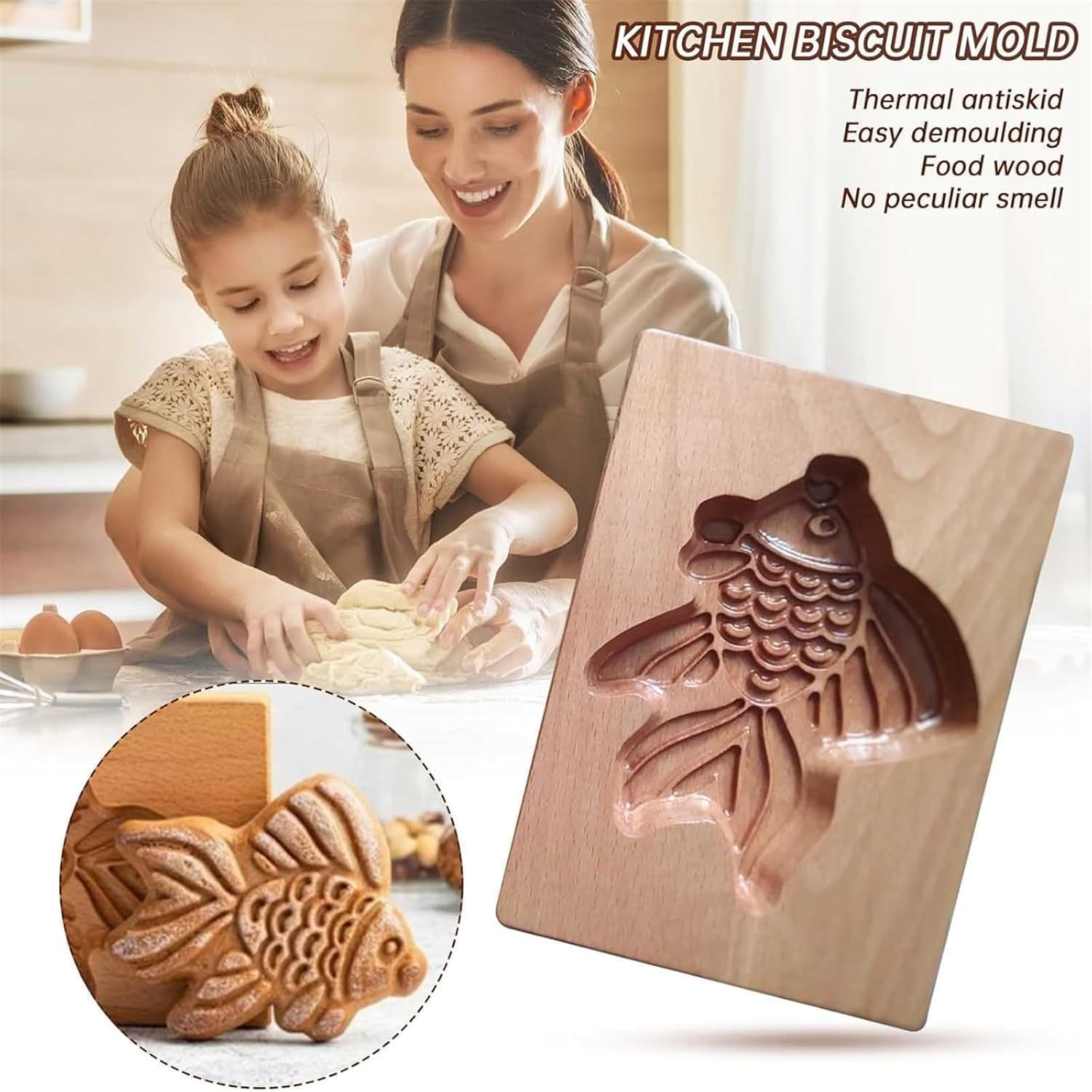 Rose-Shaped Tostonera - Wooden Plantain & Cookie Press for Tostones, Baking & Decorating - Perfect for Latin Cuisine, Homemade Cookies & Party Snacks