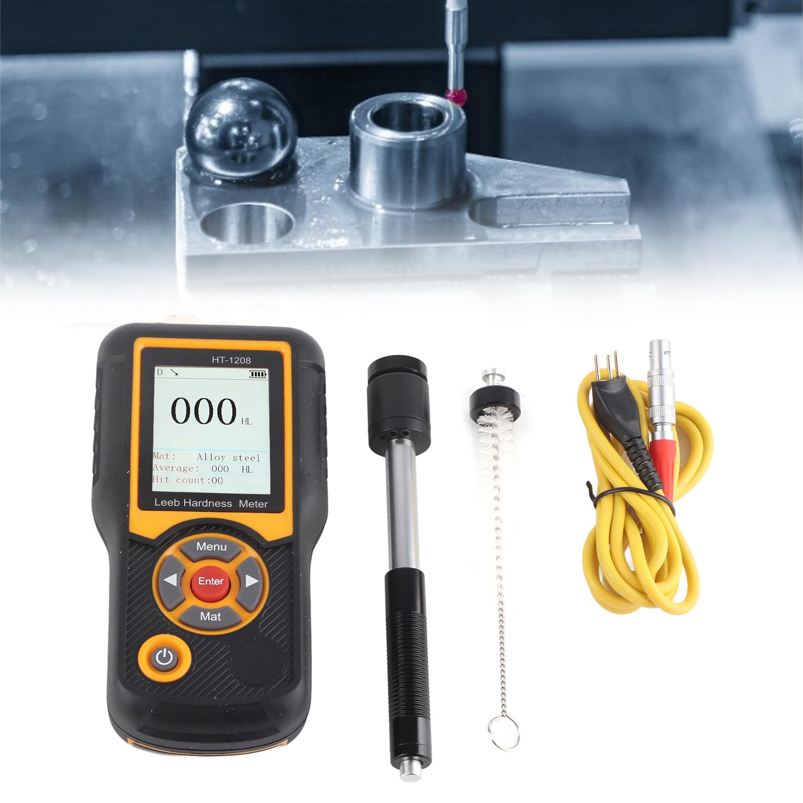 High Accuracy Digital Hardness Tester - ABS Durometer Scale (HT-1208) | Portable Material Hardness Meter for Rubber, Plastic & Metal Testing | Industrial & Laboratory Use
