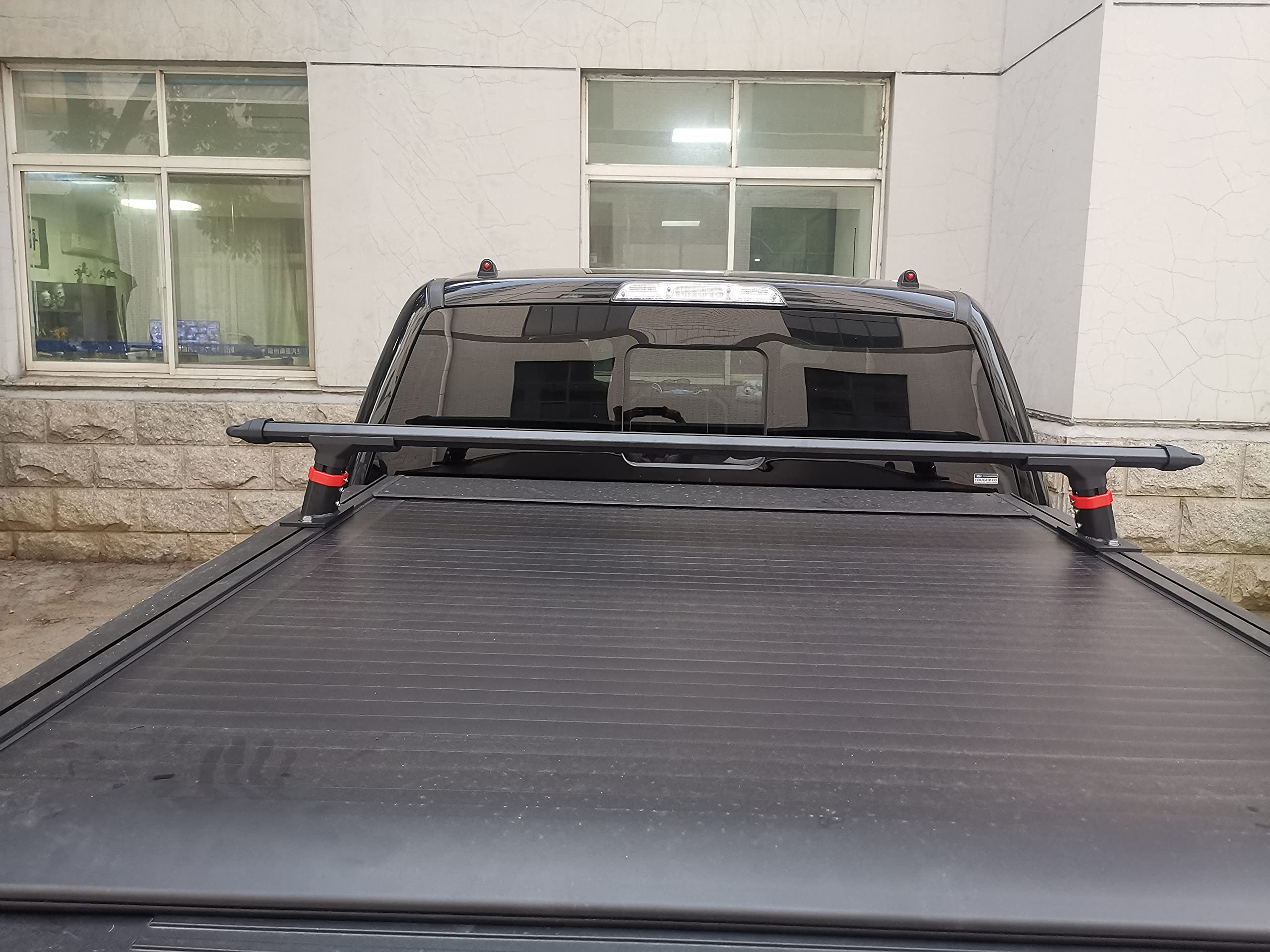 Universal Extendable Aluminum Pickup Truck Bed Rack - T-Slot Rail Compatible with Tonneau Covers | Heavy Duty Cargo Carrier for Camping Gear, Ladders & Construction Equipment