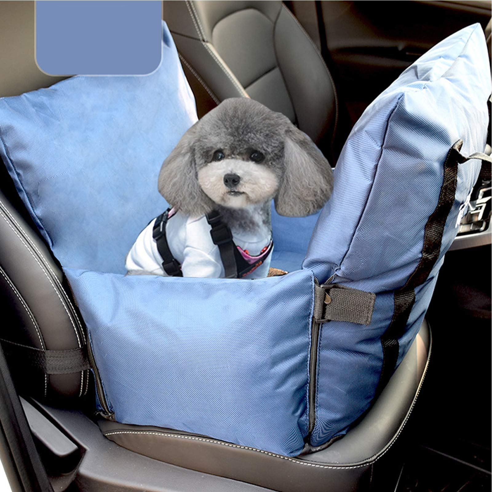 **Dog Car Seat for Small & Medium Pets - Puppy Booster Seat with Safety Leash & Non-Slip Base - Travel Carrier Bed for Cars, SUVs, Trucks (Up to 20 lbs) - Perfect for Road Trips & Daily Commutes**