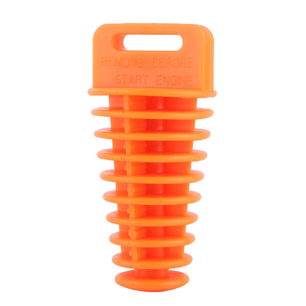 Motorcycle Exhaust Plug - Universal Dirt Bike ATV Quad 2 Stroke 4 Stroke Muffler Silencer Bung Wash Plug (Orange) - Perfect for Off-Road Riding, Bike Washing & Winter Storage