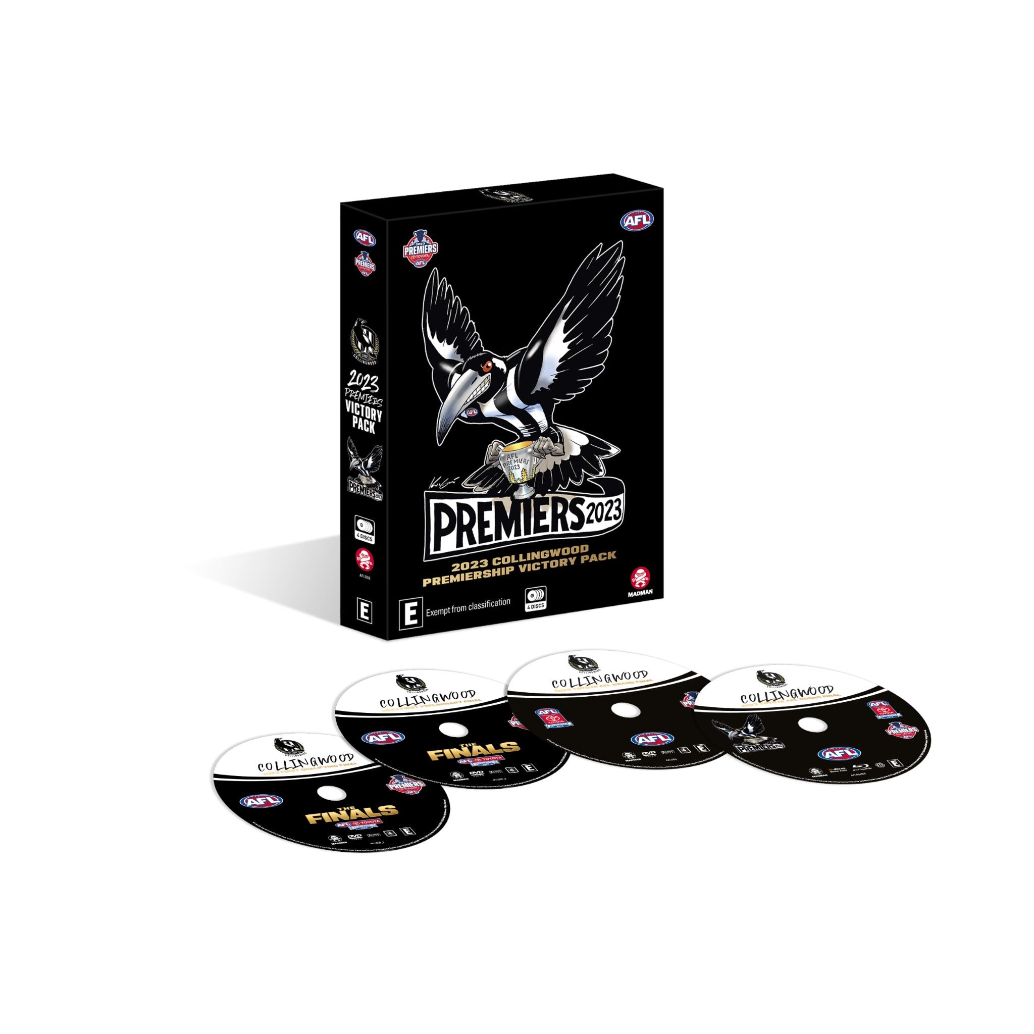 2023 AFL Premiers Collingwood Magpies Championship Victory Pack - Official Merchandise for Sports Fans & Team Supporters | Perfect for Game Day, Tailgating & Home Decor