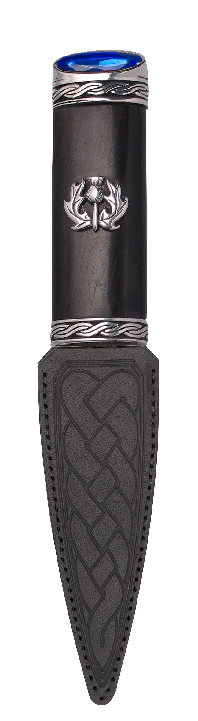 Thistle Motif Sgian Dubh SD50 - Traditional Scottish Dagger with Celtic Design - Perfect for Highland Dress, Weddings & Scottish Cultural Events