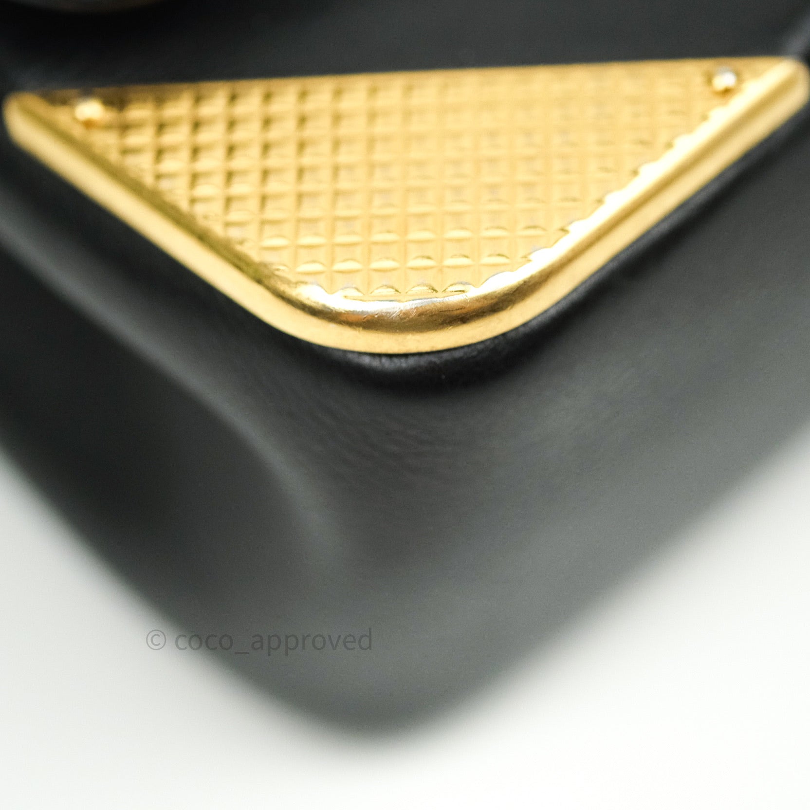Chanel Chevron Rock The Corner Mini Bag Black Calfskin Leather with Gold Hardware 18A Collection - Perfect for Evening Events, Parties, and Luxury Fashion Accessories