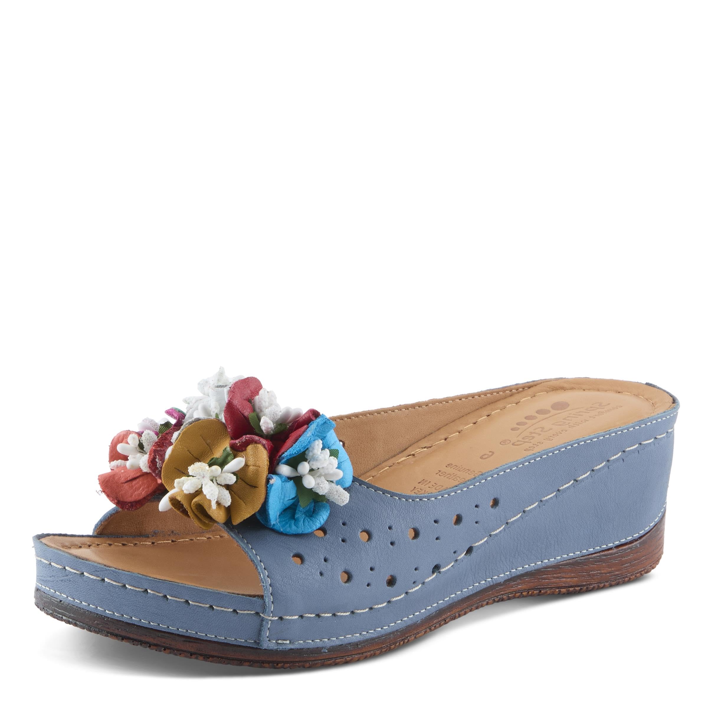 Spring Step Women's Flowerchild Slide Sandal - Comfortable Casual Summer Sandals with Floral Design | Perfect for Beach, Pool, and Outdoor Activities