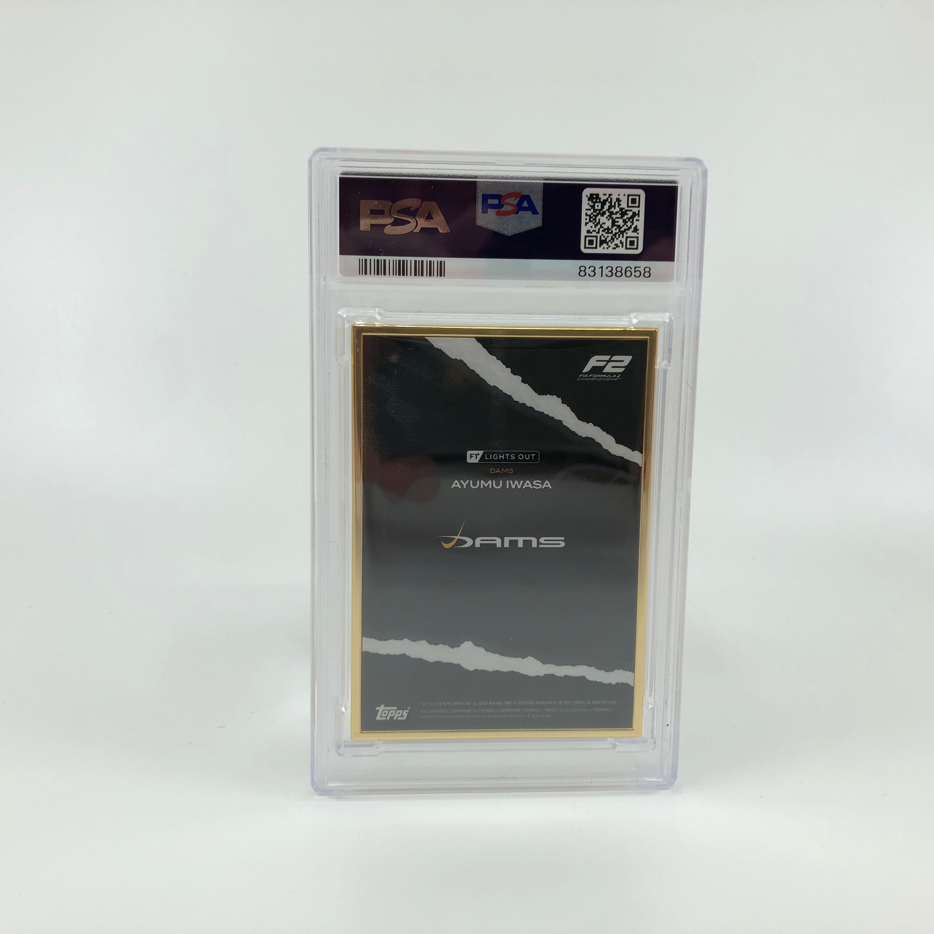 Ayumu Iwasa 2022 F2 Driver Gold Frame Collectible Card - PSA 7 Graded - Perfect for Racing Memorabilia Collections & Sports Card Displays