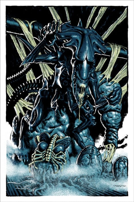 Alien Queen Jason Edmiston Art Print Poster - Sci-Fi Horror Movie Collectible Wall Decor for Home, Office & Theater Rooms