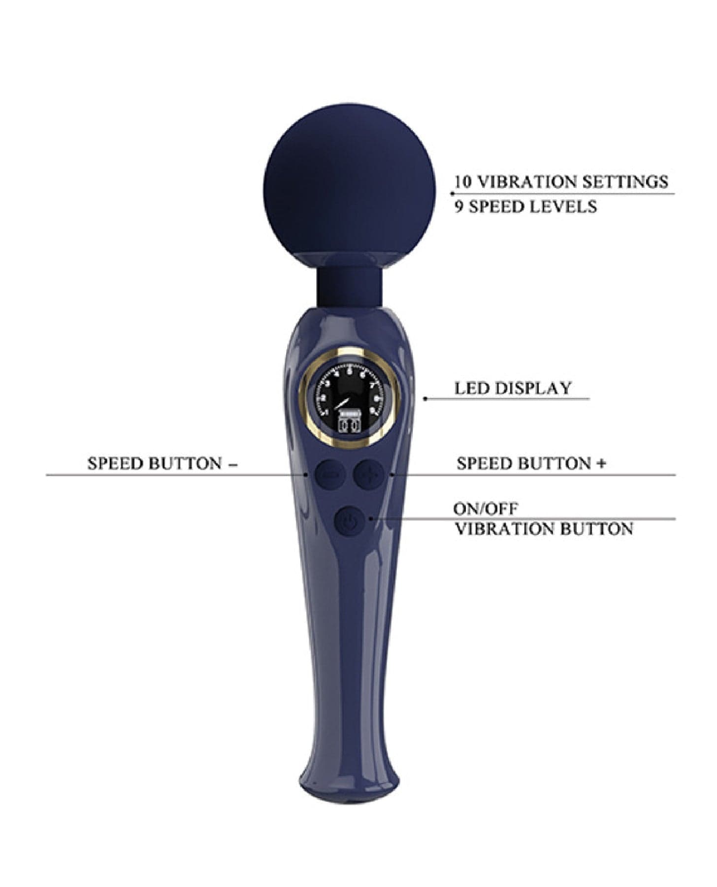 Skylar LED Digital Display Wand - Blue | Stylish Light-Up Wand for Parties, Events & Cosplay | Perfect for Halloween, Raves & Magical Performances