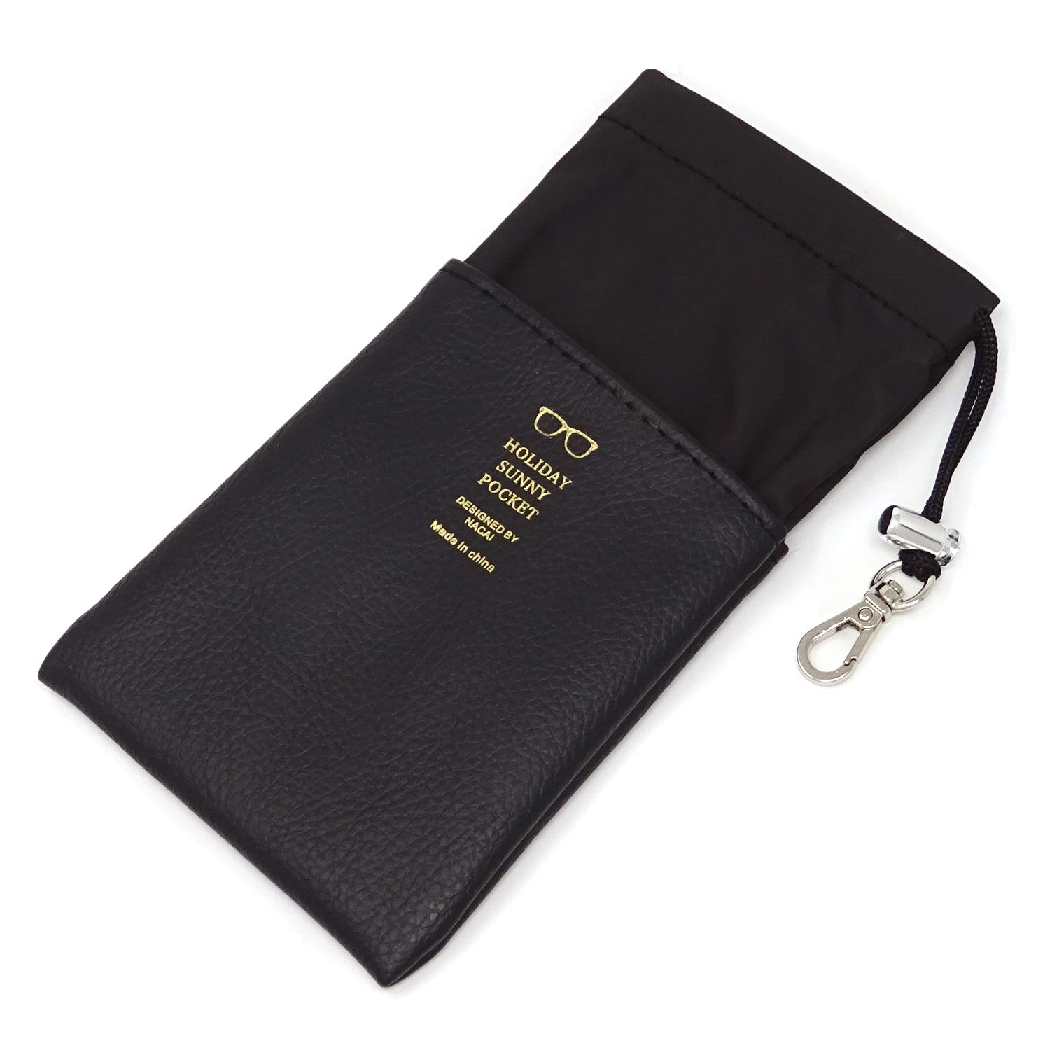 Yueton Portable PU Leather Eyeglass Case - Protective Glasses Pouch for Sunglasses, Reading Glasses & Optical Frames - Travel, Office & Daily Use Accessory