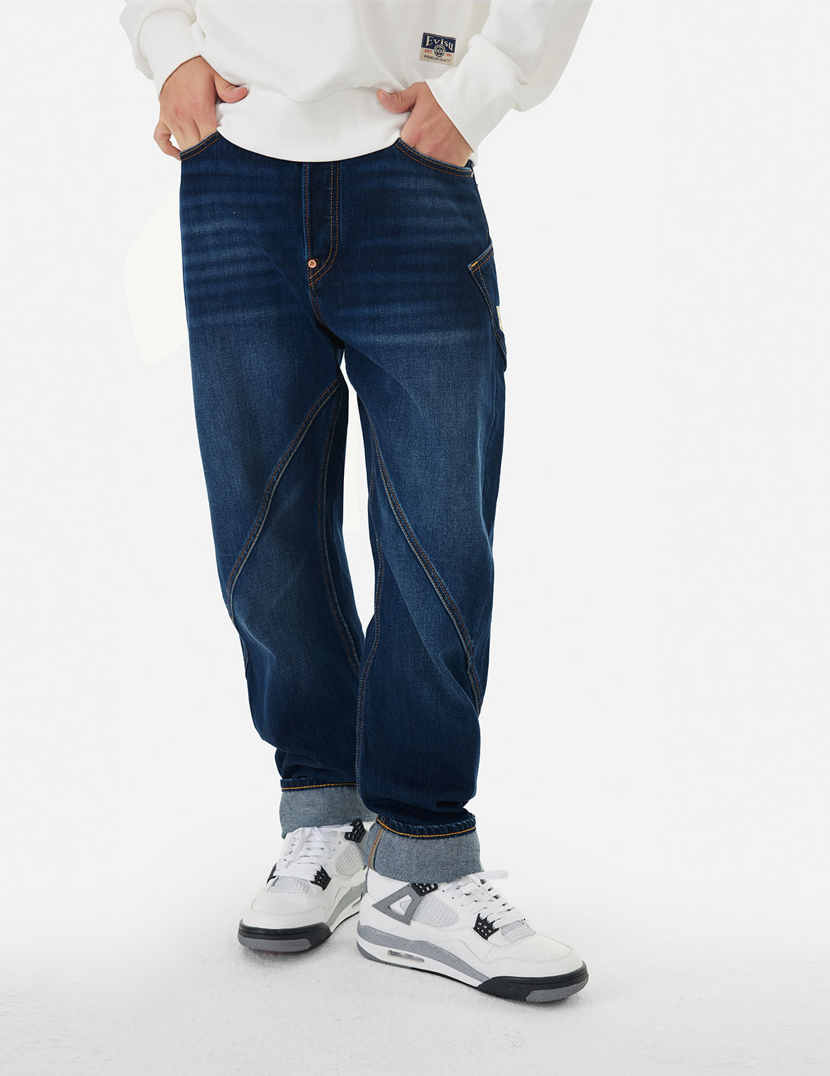 3D Fit Jeans with Seagull & Logo Print - Trendy Slim Stretch Denim Pants for Women | Perfect for Casual Wear, Street Style & Everyday Outfits