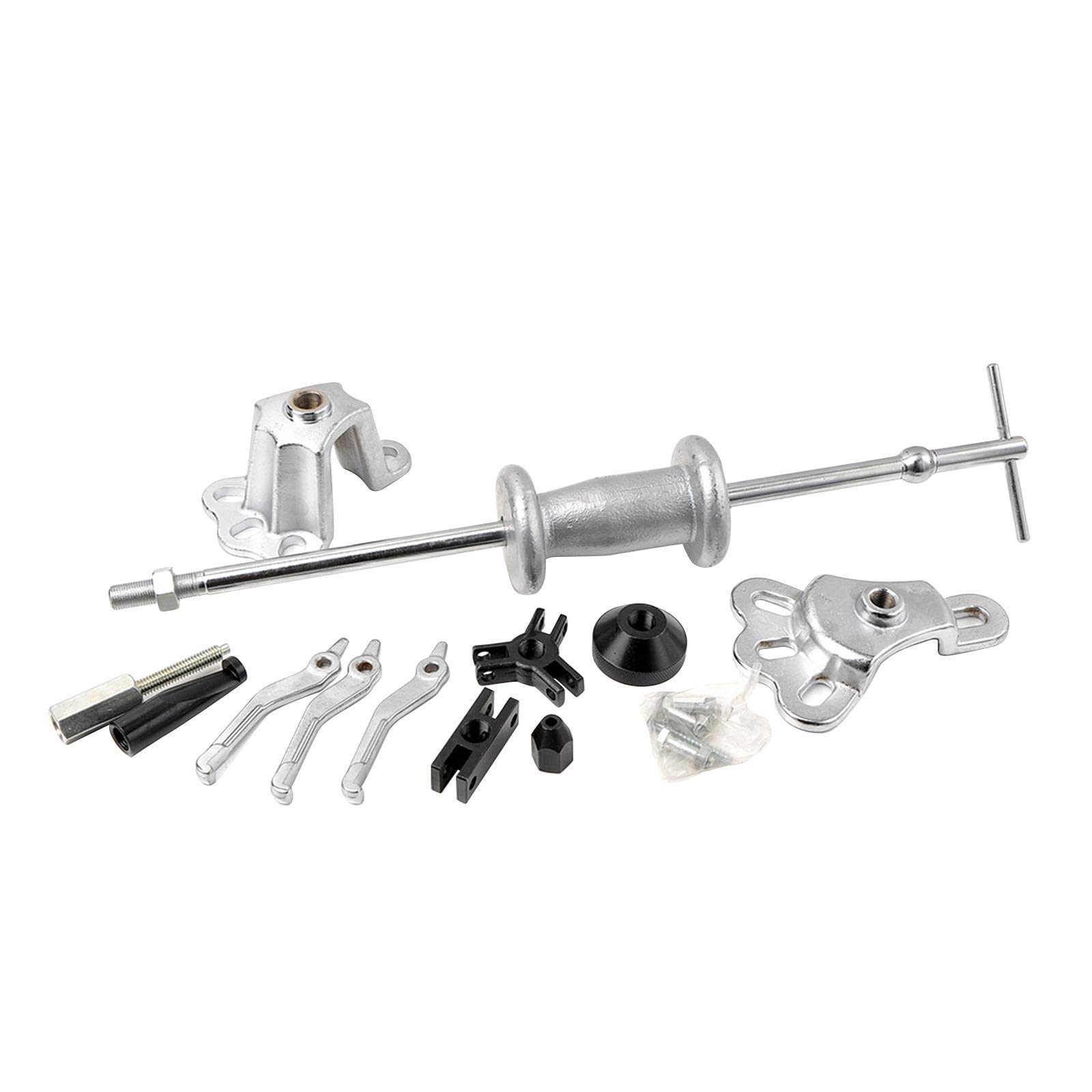 18-Piece Heavy Duty Slide Hammer Puller Set with Axles, Bearings, Gears & Seals - Professional Auto Dent Repair & Panel Removal Tool Kit for Mechanics & DIY Car Maintenance