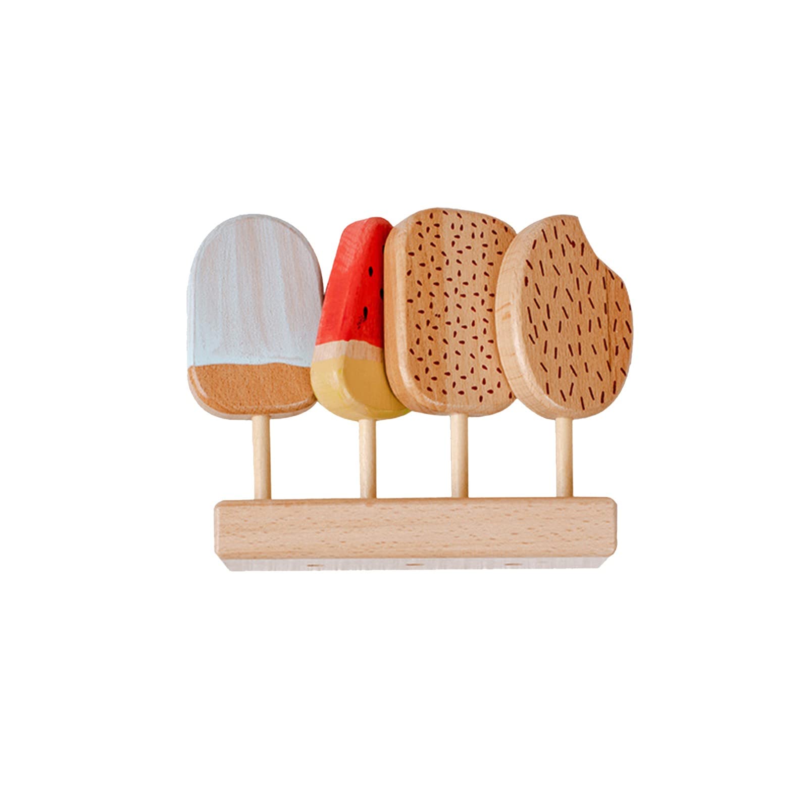 Handmade Wooden Ice Cream Stick Easter Egg Ornament - Home Decor, Wall Hanging Gift for Spring & Easter Celebrations - Perfect for Party Decor, Holiday Tree, and Seasonal Home Decoration