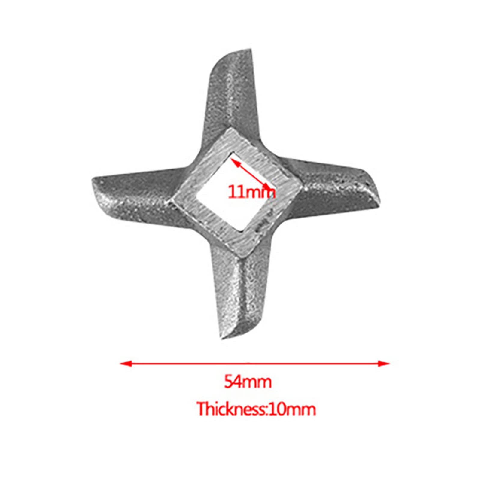 TOPINCN Stainless Steel Cross-Shaped Meat Grinder Blade - #8 Size Replacement Part for Professional Kitchen Food Processors - Perfect for Grinding Beef, Pork & Sausage Making