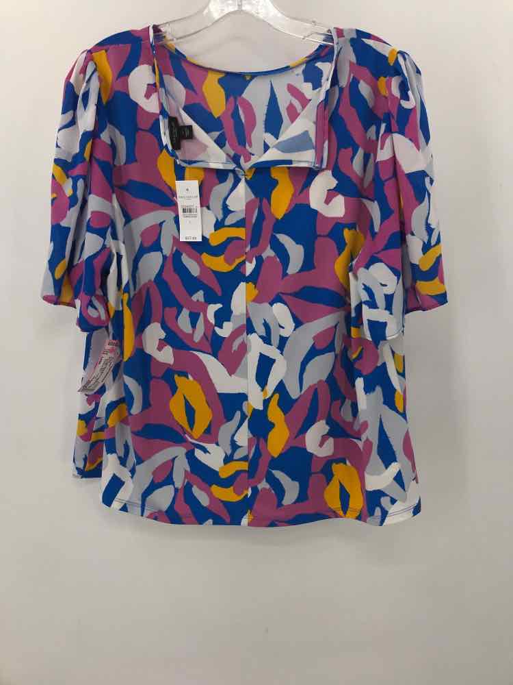 Pre-Owned Ann Taylor Blue Blouse Women's Size Large - Perfect for Office Wear & Casual Outfits
