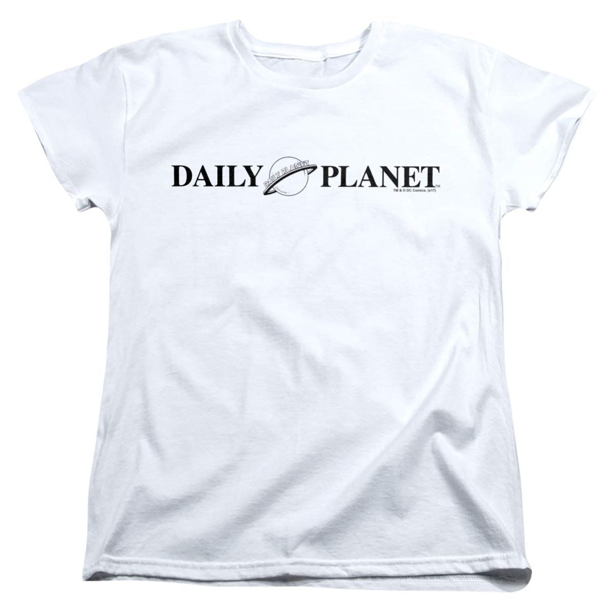Superman Daily Planet Logo Women's T-Shirt - DC Comics Graphic Tee for Fans - Casual Superhero Shirt for Everyday Wear, Cosplay & Comic Con Events