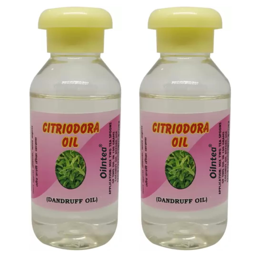 Pure Citriodora Oil 60ML + 60ML - Natural Dandruff Treatment & Scalp Care | Essential Oil for Hair Growth, Dry Scalp Relief & Healthy Hair | Perfect for Aromatherapy & Massage
