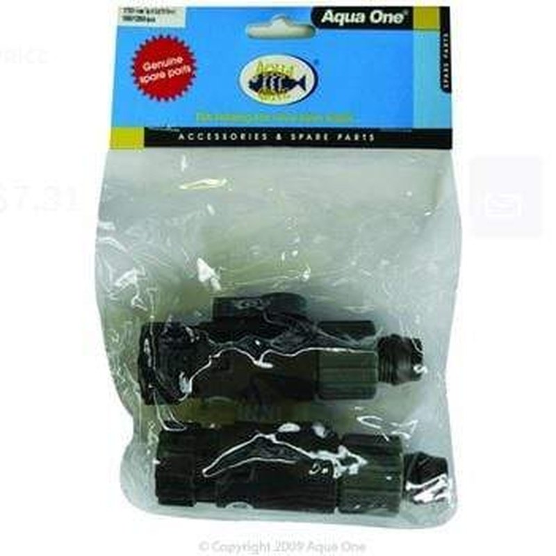 Aqua One Tap Set In Out 16mm for Aquis 1000 & 1200 Aquariums - Model 10763N - Perfect for Water Change and Filtration System Maintenance