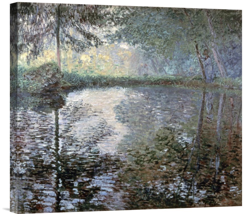 Claude Monet The Pond at Montgeron 1876 Canvas Wall Art Print - Handmade Giclee Reproduction - Perfect for Living Room, Bedroom & Office Decor
