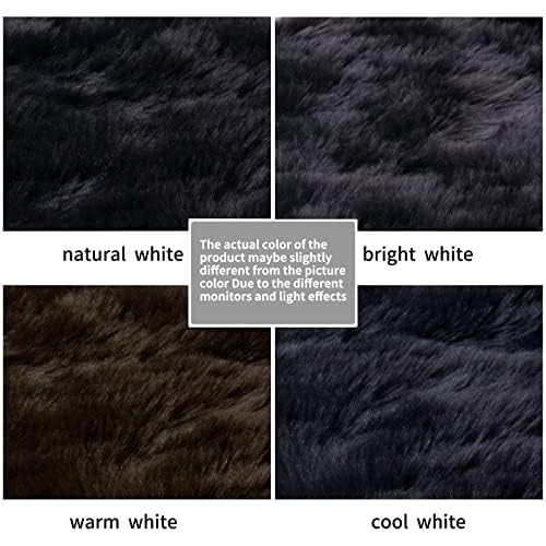 Soft Faux Fur Rug 2x6ft - Fluffy Shaggy Area Rug for Bedroom, Nursery, Living Room | Plush Sheepskin Runner for Sofa, Couch & Floor Decor | Black Fuzzy Carpet for Cozy Home & Bedside (Perfect for Winter Warmth & Pet-Friendly Spaces)