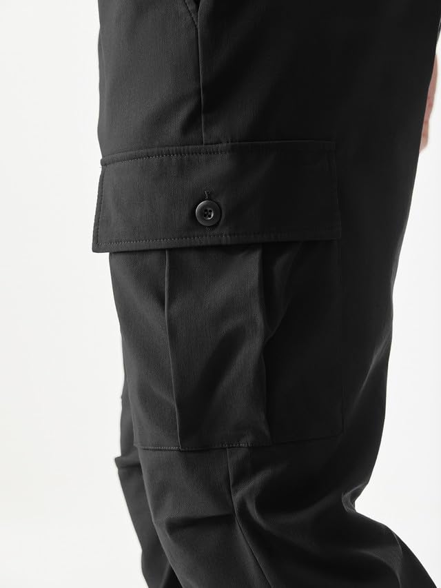 JMIERR Men's Casual Cargo Jogger Pants - Elastic Waist with Drawstring, Stretch Relaxed Fit Work Pants, Tapered Sweatpants for Gym, Workout & Everyday Wear