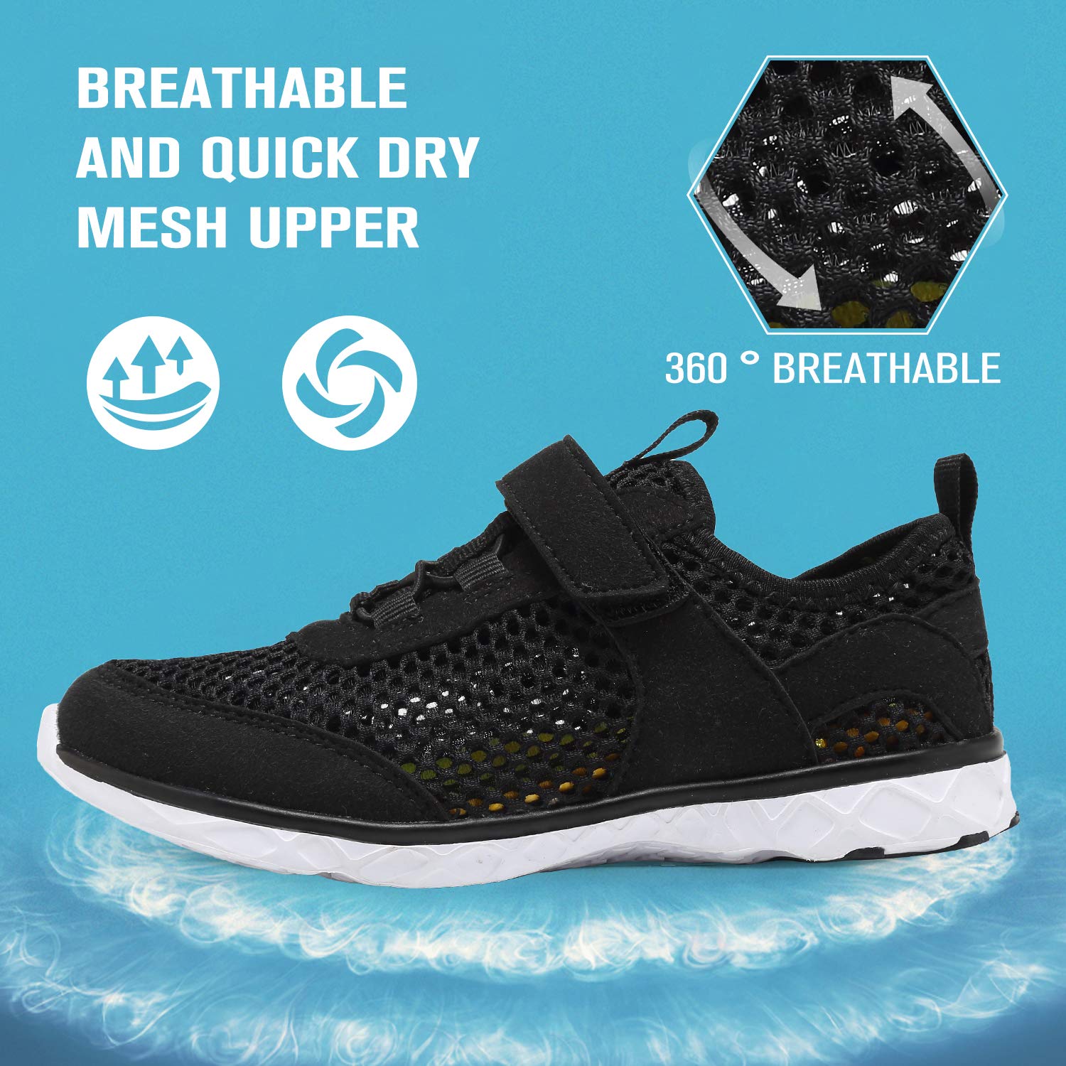 CIOR Kids Water Shoes - Lightweight Swim Sneakers for Toddler & Big Kid - Beach & Pool Wear
