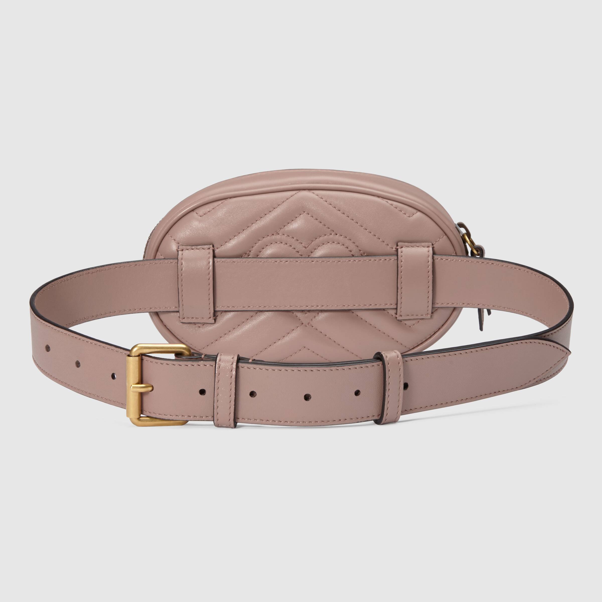 Gucci GG Marmont Matelassé Leather Belt Bag in Pink - Stylish Crossbody Fanny Pack for Women, Perfect for Travel, Concerts & Everyday Use