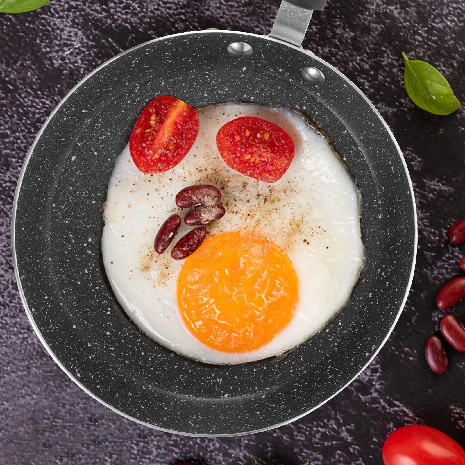 7-Inch Nonstick Frying Pan Skillet - Egg Omelette Pan for Cooking, Sauteing, Pizza & More (Lid Not Included) | Perfect for Breakfast, Camping & Small Kitchen Spaces