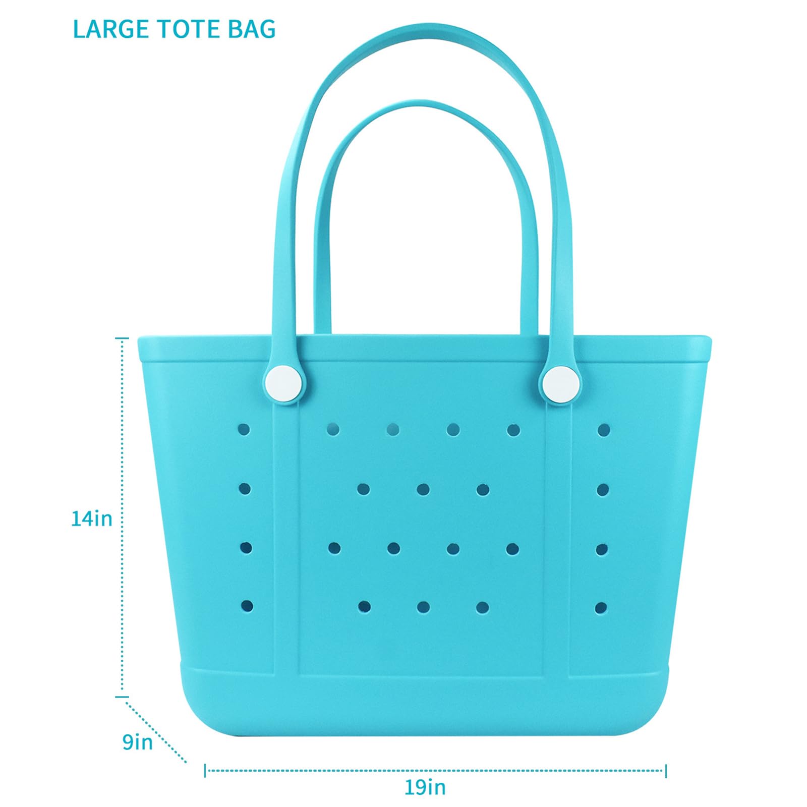 Waterproof & Sandproof Extra Large EVA Beach Tote Bag for Women - Lightweight Boat Bag for Swimming, Pool, Travel & Outdoor Activities